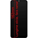Display Samsung Galaxy A03 A035 cu Rama Black Negru VARIANTA LUNGA CU STICLA 163mm