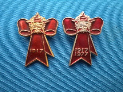 INSIGNE ANIVERSARE A REVOLUTIEI DIN RUSIA 1917 foto