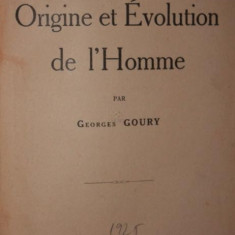 ORIGINE ET EVOLUTION DE L HOMME