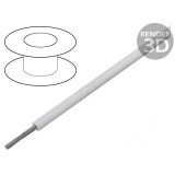 Cablu Electric Litat 18AWG PVC Alb 30m