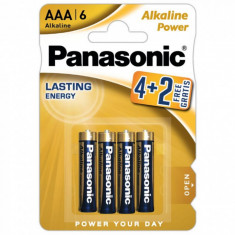 Baterie Panasonic Alkaline Power AAA R3 1,5V alcalina LR03APB/6BP set 6 buc.