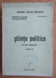 Stiinte politice - cercetare bibliografică (volumul 2)/ Acad. Șt. Gheorghiu