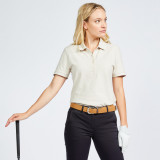 Tricou Polo golf MW500 bej deschis Damă