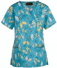 Bluza medicala &amp;amp;#8222;Chevron butterflies&amp;amp;#8221; (SWA146CH) foto