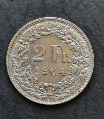 2 Francs 1964, Elvetia - B 4379 foto