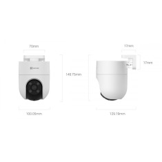 Camera supraveghere video WIFI Pan &amp; Tilt Ezviz -H8C-R100-1K3WKFL;