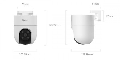 Camera supraveghere video WIFI Pan &amp;amp; Tilt Ezviz -H8C-R100-1K3WKFL; foto
