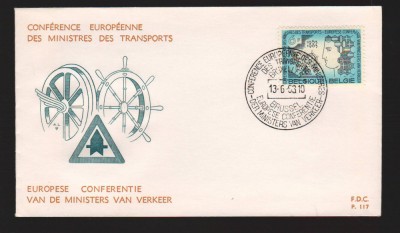 CPIB17080 INTREG POSTAL - CONFERINTA EUROPEANA A TRANSPORTURILOR, BRUXELLES 1963 foto
