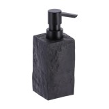 Dispenser Săpun Polirășină Design Piatră 260 Ml &ndash; Negru