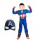 Costum Captain America cu muschi, marimea S, 3-5 ani, masca inclusa