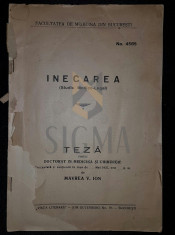 MAVREA V. ION - INECAREA, STUDIU MEDICO-LEGAL (TEZA PENTRU DOCTORAT IN MEDICINA SI CHIRURGIE), 1937 foto