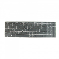 Tastatura Laptop, HP, Zbook 15 G5, Zbook 17 G5, L12764-001, iluminata, cu mouse pointer, us, model sn6174bl foto