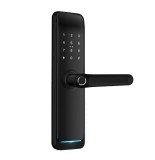 Yala inteligenta ideal Booking, Airbnb, deschidere cu amprenta, cod, card, telefon, Wi-Fi, Bluetooth max lux negru