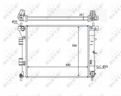 NRF 58522 Radiator, racire motor foto