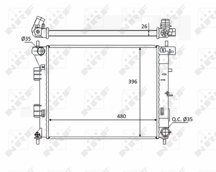 NRF 58522 Radiator, racire motor