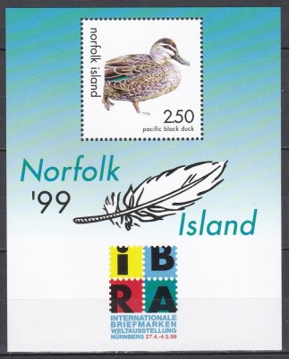 Norfolk Island 1999 - Expoziția Internațională de Timbre &amp;bdquo;IBRA &amp;#039;99&amp;rdquo; - N&amp;uuml;rnberg, Colita foto