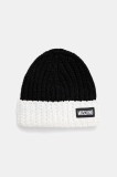 Moschino căciulă din amestec de cașmir culoarea negru, M3341 65453