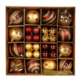 Cumpara ieftin Set globuri de Craciun, Alska, Rosu-Auriu, 44 bucati