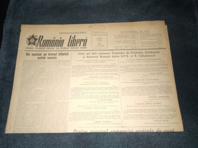 ZIARUL ROMANIA LIBERA 21 IULIE 1953 foto