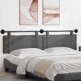 vidaXL Cap de pat suspendat Simplu Gri &icirc;nchis 210 x 55 x 5 cm țesătură 42031527