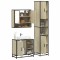 vidaXL Set mobilier de baie, 3 piese, stejar sonoma, lemn prelucrat 3301116
