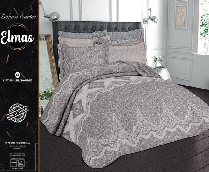 Set Cuvertura Pat Eleganta, Cuvertura Pat (240x260) + 2 Fete Perna (60x80)