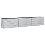 Cumpara ieftin Strat inaltat de gradina argintiu 240x40x45 cm otel galvanizat