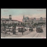 Carte poștală veche Oradea &ndash; Piata Sfantul Ladislau &ndash; 1912