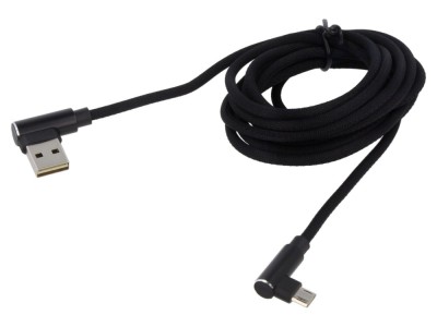 Cablu USB 2.0 2m Negru Quick Charge foto