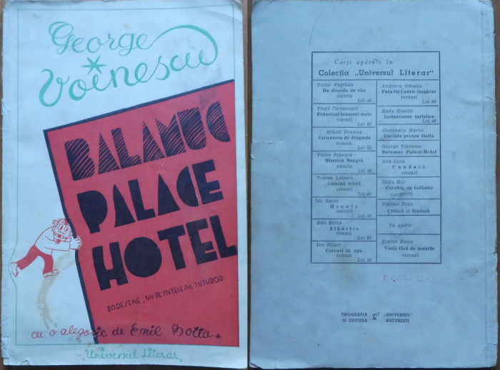 George Voinescu , Balamuc Palace Hotel , interbelica , album cu caricaturi