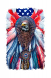 Cumpara ieftin Sticker decorativ, Vultur American, Albastru, 70 cm, 6881ST, Oem