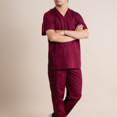 Costum Medical Grena Unisex Poplin 110g Cesare - 2XL