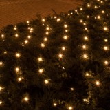 Plasa de lumini LED, 160 LED alb cald, 2x1.5m, cablu verde, cablu de alimentare 5m, pt exterior