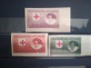 TIMBRE ROMANIA 1946 CRUCEA ROSIE SERVICIUL PRIZONIERILOR DE RAZBOI NEDANTELATA, Nestampilat
