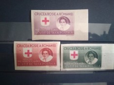 TIMBRE ROMANIA 1946 CRUCEA ROSIE SERVICIUL PRIZONIERILOR DE RAZBOI NEDANTELATA