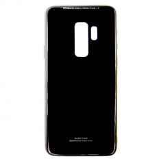 Husa Glass Case, Samsung Galaxy S9, Negru foto