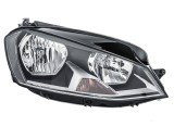 Far VW GOLF VII (5K), 10.2012-03.2017, partea dreapta, HELLA, cu daytime running light; H15+H7+PWY24W; electrical; cu motor; cu becuri; halogen,