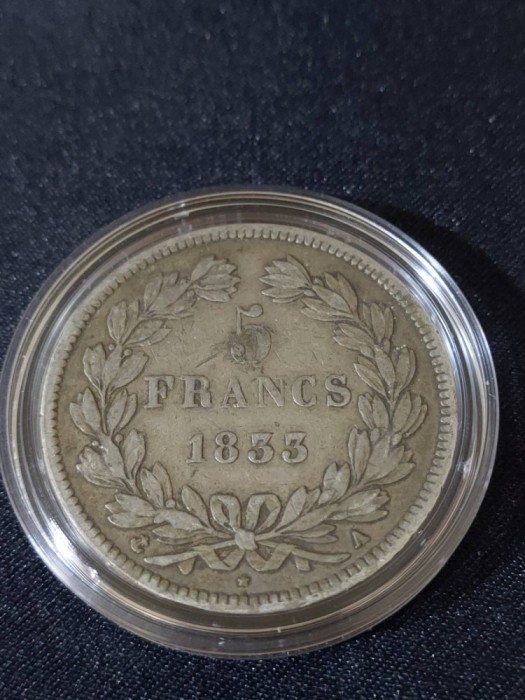 Franța 1833 A - 5 Franci - Monedă de argint