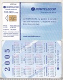 bnk card Cartela telefonica 2005 - Calendar - RO-ROM-0279B