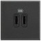 Priza USB tip C dubla 5V 3000mA Axolute Bticino 2M antracit HS4286C2