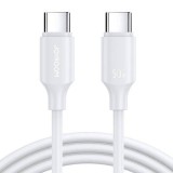 Cumpara ieftin Cablu de incarcare si transfer date, USB tip C la USB tip C, 60W, lungime 1 m, alb, Dactylion
