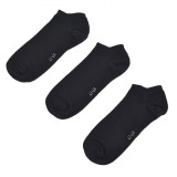șosete Bărbați, Model Scurt, Bumbac Organic, Culoare Neagră, Set 3 Perechi, Negru, Oem