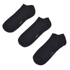șosete Bărbați, Model Scurt, Bumbac Organic, Culoare Neagră, Set 3 Perechi