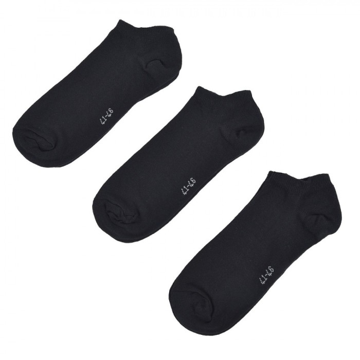 șosete Bărbați, Model Scurt, Bumbac Organic, Culoare Neagră, Set 3 Perechi