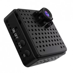 Mini Camera de Supraveghere WiFi, Full HD, Viziune Nocturna, Senzor Miscare, Prindere Magnetica, Unghi 155 Grade, Redare Live