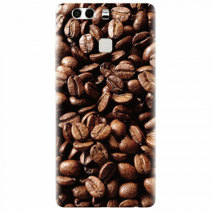 Husa silicon pentru Huawei P9, Coffee Beans