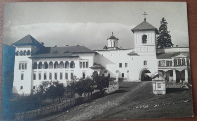 Carte postala, Fatada Manastirea Horezu-Valcea, perioada interbelica foto