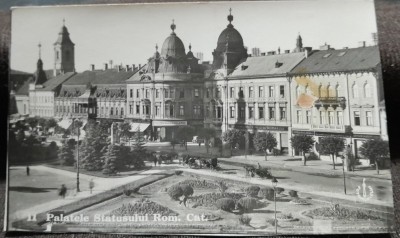 Carte postala, Cluj, Palatele Statusului Rom.Cat., 1939 foto