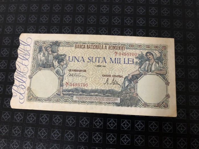 ✅🔸 100.000 lei - 01 APR 1946 VF ✅🔸
