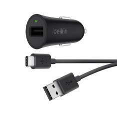 Incarcator Auto Belkin F7U032BT04-BLK Boost Up Quick Charge 3.0 cablu USB-C Negru foto